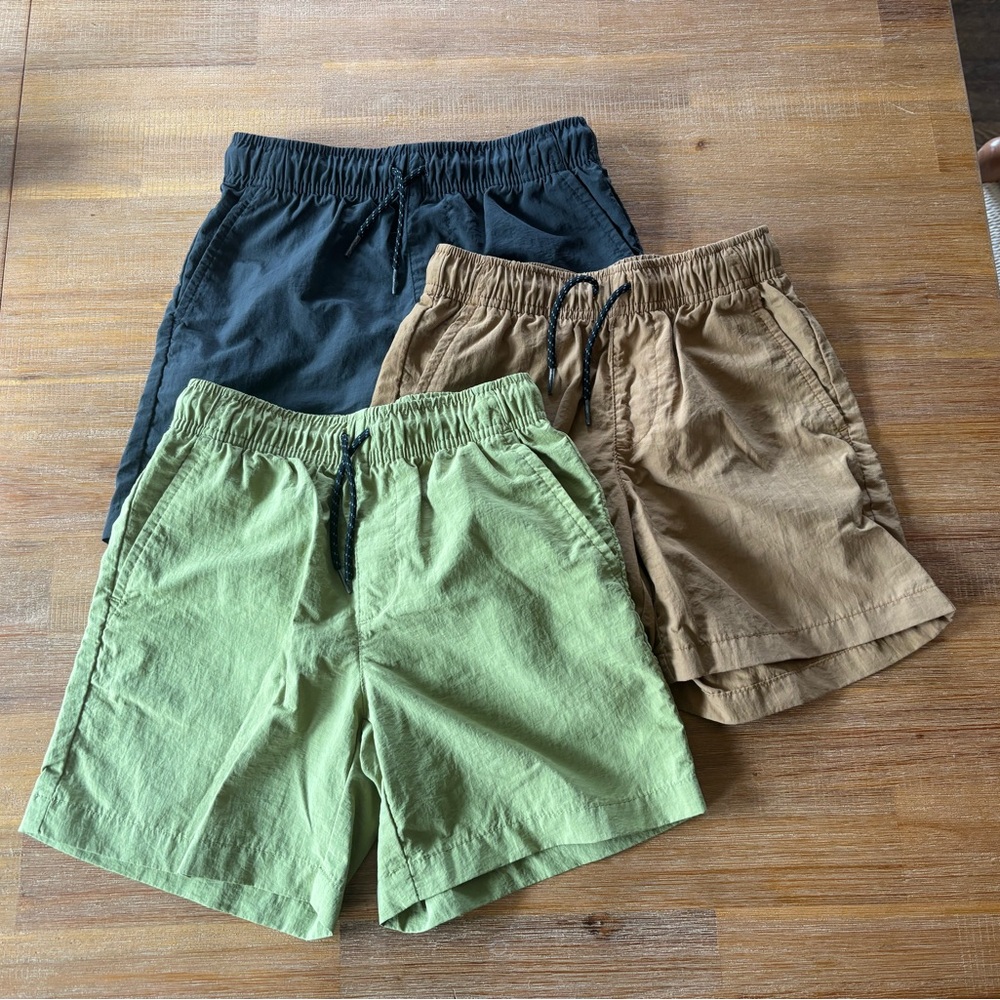 3-Pack Quick Dry Shorts - Charcoal, Tan Green, Tan - M
